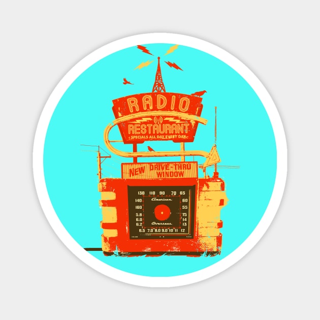 RADIO RESTAURANT Magnet by Showdeer